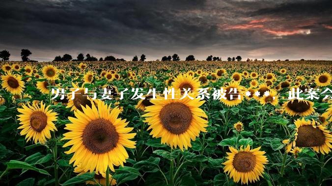 男子与妻子发生性关系被告***，此案会成为国内第一起在婚姻存续期间内未分居下的***案吗？